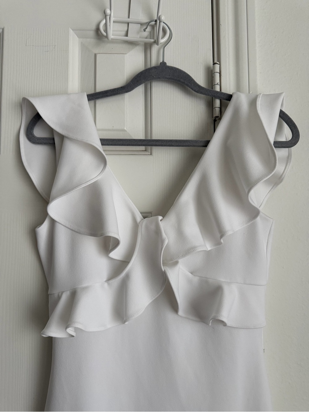 ANTONIO MELANI White Strapless Ruffle Dress